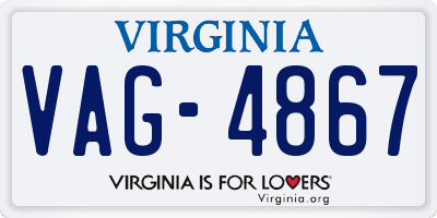 VA license plate VAG4867