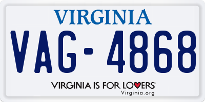 VA license plate VAG4868