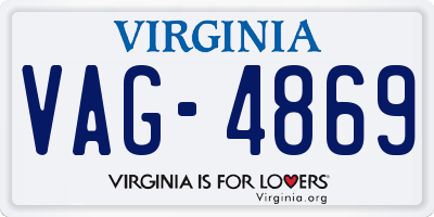 VA license plate VAG4869