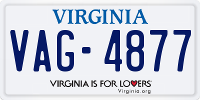 VA license plate VAG4877
