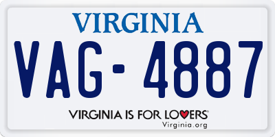VA license plate VAG4887