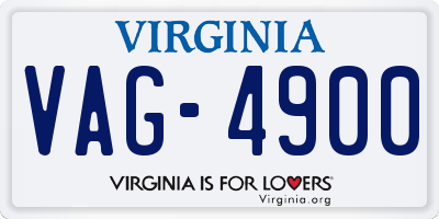 VA license plate VAG4900