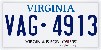 VA license plate VAG4913