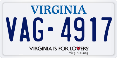 VA license plate VAG4917