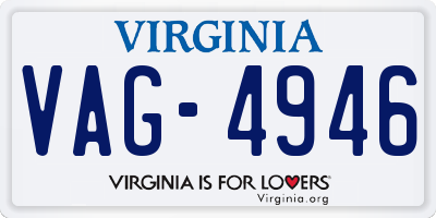 VA license plate VAG4946