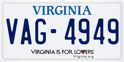 VA license plate VAG4949