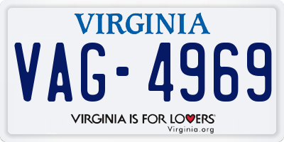 VA license plate VAG4969