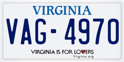 VA license plate VAG4970