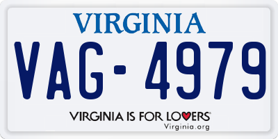 VA license plate VAG4979