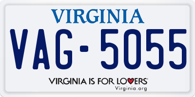 VA license plate VAG5055