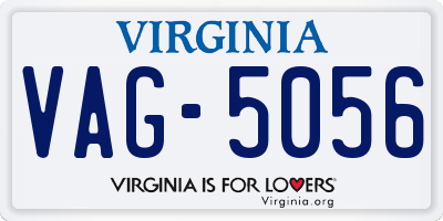 VA license plate VAG5056