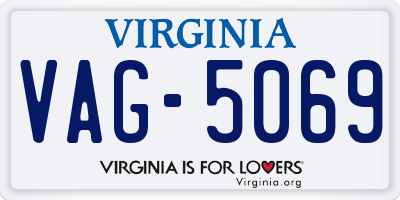 VA license plate VAG5069