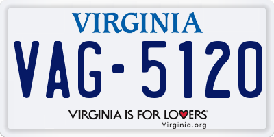 VA license plate VAG5120