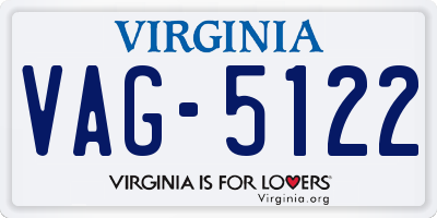 VA license plate VAG5122