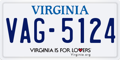 VA license plate VAG5124