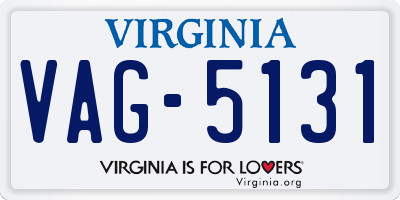 VA license plate VAG5131