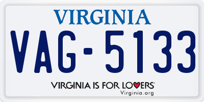 VA license plate VAG5133