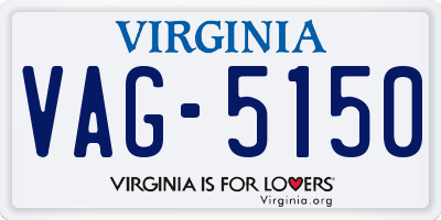 VA license plate VAG5150