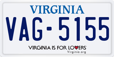 VA license plate VAG5155