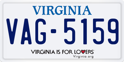 VA license plate VAG5159