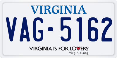 VA license plate VAG5162