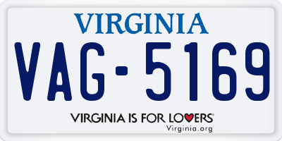 VA license plate VAG5169