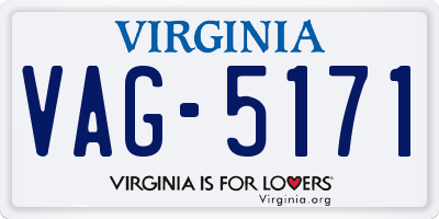 VA license plate VAG5171