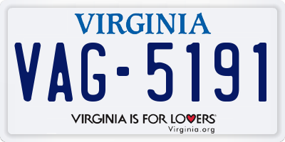 VA license plate VAG5191