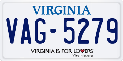VA license plate VAG5279