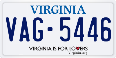 VA license plate VAG5446