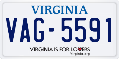 VA license plate VAG5591