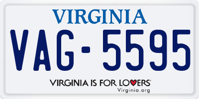 VA license plate VAG5595