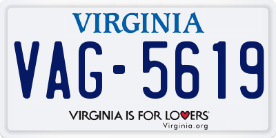VA license plate VAG5619