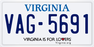 VA license plate VAG5691