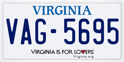 VA license plate VAG5695