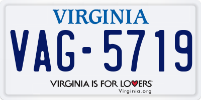 VA license plate VAG5719