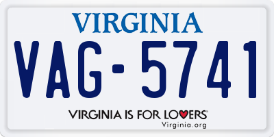 VA license plate VAG5741