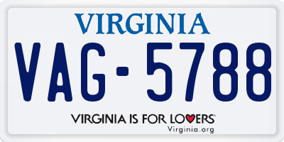 VA license plate VAG5788