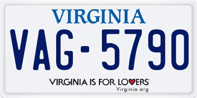 VA license plate VAG5790