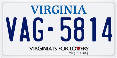 VA license plate VAG5814