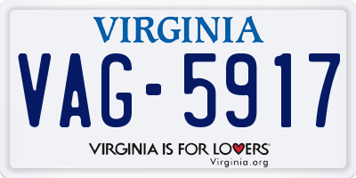 VA license plate VAG5917