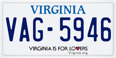 VA license plate VAG5946