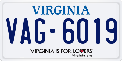 VA license plate VAG6019