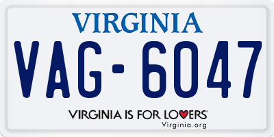 VA license plate VAG6047