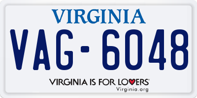 VA license plate VAG6048