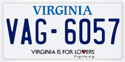 VA license plate VAG6057