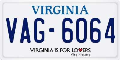 VA license plate VAG6064