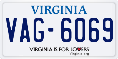 VA license plate VAG6069