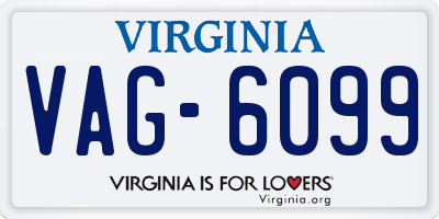 VA license plate VAG6099