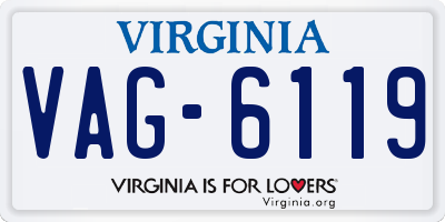 VA license plate VAG6119